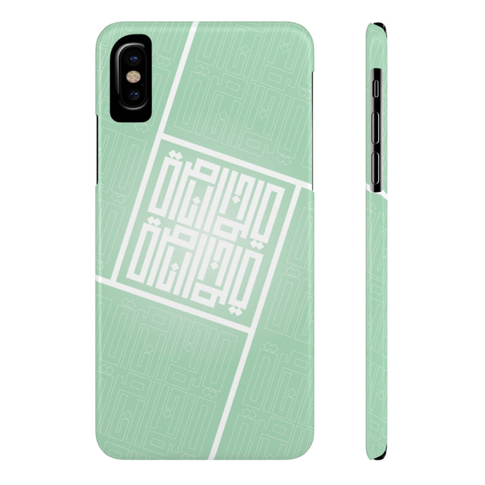 Green Square Case Mate Slim Phone Cases